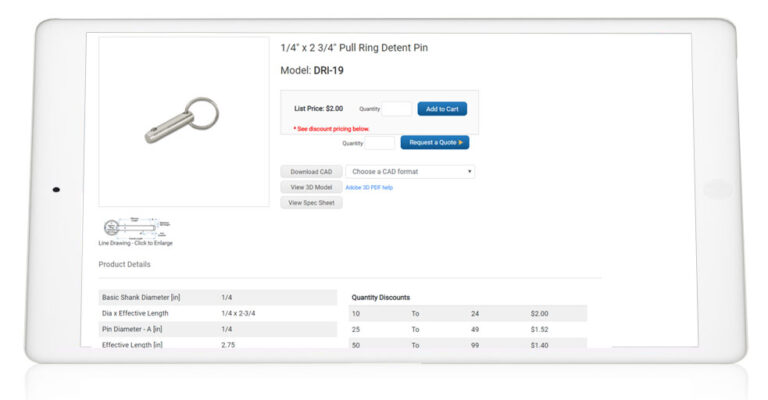 Pivot Pins pull ring detent pins